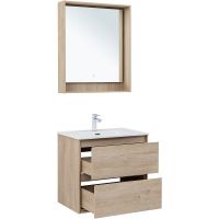 Товар: Тумба под раковину Aquanet Милан 70 336383 подвесная Дуб светлый - фото 13 Тумба под раковину Aquanet Милан 70 336383 подвесная Дуб светлый — фото 13, Мебель для ванной