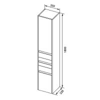 Товар: Шкаф пенал Aquanet Палермо 35 L 237410 подвесной Белый глянец - фото 9 Шкаф пенал Aquanet Палермо 35 L 237410 подвесной Белый глянец — фото 9, Мебель для ванной