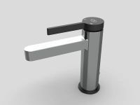 Смеситель для раковины GPD Gildo MLB165-K-S Хром Черный — фото 2, Смесители