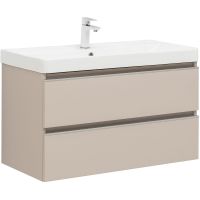 Тумба под раковину Aquanet Вега 90 329586 подвесная Бежевая — фото 10, Тумбы под раковину