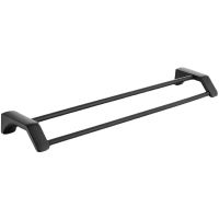 Полотенцедержатель CeramaLux Monelli 70009 двойной Черный матовый — фото 1, Полотенцедержатели