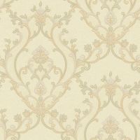 Обои Roberto Borzagi Queen I 90107-7 Винил на флизелине (1,06*10,05) Бежевый, Дамаск — фото 1, Обои для стен