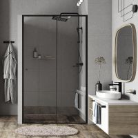 Товар: Душевая дверь WasserKRAFT Dill 120 61S05 профиль Черный матовый стекло прозрачное - фото 2 Душевая дверь WasserKRAFT Dill 120 61S05 профиль Черный матовый стекло прозрачное — фото 2, Душевые двери в нишу