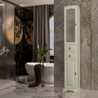 Шкаф пенал Opadiris Риспекто 30 L 00-00005829 Слоновая кость — фото 2, Мебель для ванной