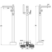 Товар: Смеситель для ванны Boheme Spectre 459-MG Золото матовое - фото 2 Смеситель для ванны Boheme Spectre 459-MG Золото матовое — фото 2, Смесители