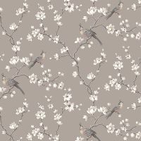 Обои LOYMINA La Belle Epoque BQ5 012 Винил на флизелине (1*10,05) Серый, Деревья/Птицы — фото 1, Обои для стен