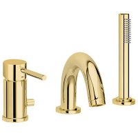 Смеситель на борт ванны Paffoni Light LIG047HG Золото — фото 1, Смесители на борт ванны