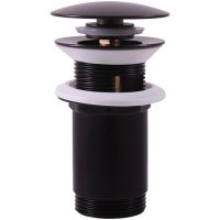 Донный клапан Rav Slezak MD0484CMAT click-clack Черный матовый — фото 1, Донные клапаны