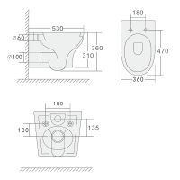 Товар: Унитаз биде Boheme Fiore 978-SET-2-MW подвесной Белый матовый с сиденьем Микролифт - фото 5 Унитаз биде Boheme Fiore 978-SET-2-MW подвесной Белый матовый с сиденьем Микролифт — фото 5, Унитазы