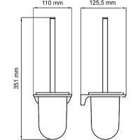 Ершик для унитаза WasserKRAFT Wiese K-8927 Оружейная сталь — фото 3, Ершики для унитаза