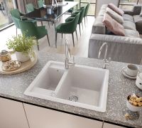 Кухонная мойка Domaci Бьелла DMC-21 арт-DMC-21-331 белая — фото 2, Кухонные мойки