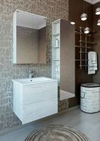 Товар: Зеркальный шкаф Sanflor Чикаго 60 С08222 с подсветкой Дуб крафт белый - фото 2 Зеркальный шкаф Sanflor Чикаго 60 С08222 с подсветкой Дуб крафт белый — фото 2, Зеркальные шкафы в ванную