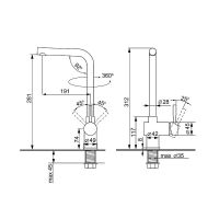 Товар: Смеситель для кухни Ulgran Quartz UQ-022-01 Жасмин - фото 2 Смеситель для кухни Ulgran Quartz UQ-022-01 Жасмин — фото 2, Смесители