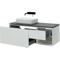 Тумба под раковину Allen Brau Infinity 120 L 1.21006.WM подвесная Белая матовая — фото 5, Мебель для ванной