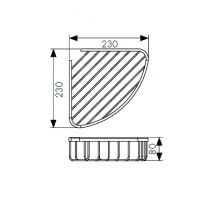 Полка корзина Kaiser KH-5011 угловая Бронза — фото 2, Полки для ванной и душа