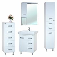 Шкаф пенал Bellezza Сиена 35 4623904710019 Белый — фото 2, Мебель для ванной