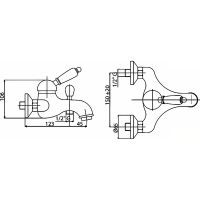 Смеситель для ванны Cezares Elite ELITE-VM-02-M Бронза — фото 2, Смесители