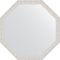 Зеркало Evoform Octagon 68х68 BY 3678 в багетной раме - Чеканка белая 46 мм — фото 1, Мебель для ванной