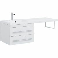 Тумба с раковиной Aquanet Нота 120 L 240160 подвесная Белая — фото 2, Тумбы с раковиной