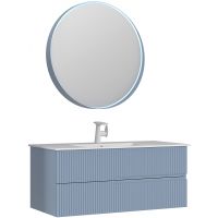 Товар: Тумба с раковиной Orka Moonlight 120 5001507 подвесная Голубая матовая - фото 2 Тумба с раковиной Orka Moonlight 120 5001507 подвесная Голубая матовая — фото 2, Мебель для ванной