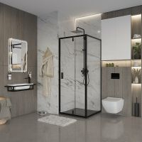 Товар: Душевая дверь Niagara Nova 80 NG-83-8AB профиль Черный стекло прозрачное - фото 3 Душевая дверь Niagara Nova 80 NG-83-8AB профиль Черный стекло прозрачное — фото 3, Душевые двери в нишу