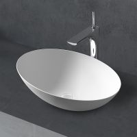 Раковина-чаша Abber Stein 50 AS2609 Белая матовая — фото 1, Раковины накладные