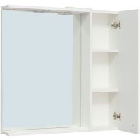 Товар: Зеркало со шкафом Runo Римини 75 00-00001257 с подсветкой Белое - фото 2 Зеркало со шкафом Runo Римини 75 00-00001257 с подсветкой Белое — фото 2, Зеркальные шкафы в ванную