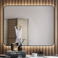 Товар: Зеркало Bond Loft 100x80 M35ZE-10080 с подсветкой Черное глянцевое с бесконтактным выключателем - фото 5 Зеркало Bond Loft 100x80 M35ZE-10080 с подсветкой Черное глянцевое с бесконтактным выключателем — фото 5, Зеркала в ванную комнату