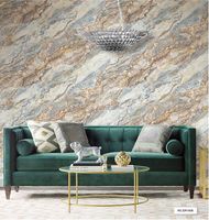 Обои Wiganford by Solo Lunman ER1606 Винил на флизелине (1,06*10,05) Бирюзовый/Коричневый, Мрамор — фото 2, Обои для стен