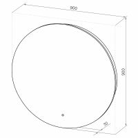 Зеркало Континент Ajour Eco 900х900 ЗЛП2811 с подсветкой с сенсорным выключателем с диммером — фото 10, Зеркала в ванную комнату