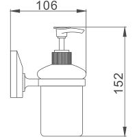 Дозатор для жидкого мыла Haiba HB1627 Хром — фото 2, Дозаторы