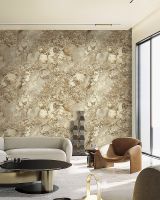 Обои Decori-Decori Carrara Best 85601BS Винил на флизелине (1,06*10,05) Бежевый/Коричневый, Мрамор — фото 3, Обои для стен