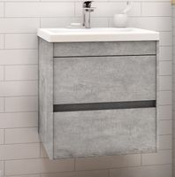 Тумба под раковину Art&Max Family-500-2C-SO-CV подвесная Цемент — фото 2, Мебель для ванной