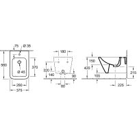 Биде Villeroy&Boch Finion 446500R1 подвесное Альпийский белый — фото 4, Биде подвесные
