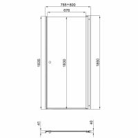 Душевая дверь Triton Уно 80 профиль Хром стекло прозрачное арт-Щ0000036857 — фото 11, Распашные душевые двери