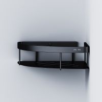 Комплект душевого уголка с душевой системой и аксессуарами AM.PM Gem 80x80 WK90EM профиль Черный матовый стекло прозрачное — фото 34, Душевые уголки четверть круга