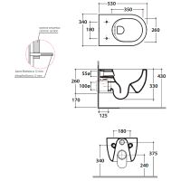 Товар: Унитаз Globo Mode MES02BI подвесной без сиденья - фото 8 Унитаз Globo Mode MES02BI подвесной без сиденья — фото 8, Унитазы