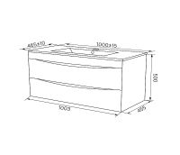 Тумба с раковиной Iddis Cloud 100 подвесная Белая — фото 6, Тумбы с раковиной