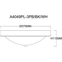 Товар: Потолочный светильник Artelamp James A4049PL-3PB Белый Полированная медь - фото 3 Потолочный светильник Artelamp James A4049PL-3PB Белый Полированная медь — фото 3, Светильники