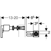 Комплект креплений Geberit Duofix 111.815.00.1 Хром — фото 2, Комплектующие для душевого оборудования