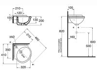 Товар: Раковина Azzurra Jubilaeum 35 JULS0353500MBI (JUB35/AN bi)*1 Белая - фото 3 Раковина Azzurra Jubilaeum 35 JULS0353500MBI (JUB35/AN bi)*1 Белая — фото 3, Раковины