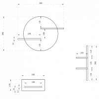 Полка из искусственного камня Abber Stein AS1656 Белая матовая — фото 4, Полки для ванной и душа