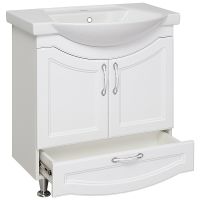 Тумба под раковину Runo Неаполь 75 00-00001034 Белая — фото 3, Тумбы под раковину