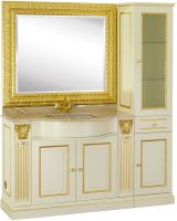 Товар: Тумба под раковину Migliore Ravenna 119 R 27066 Слоновая кость Золото без столешницы - фото 2 Тумба под раковину Migliore Ravenna 119 R 27066 Слоновая кость Золото без столешницы — фото 2, Мебель для ванной