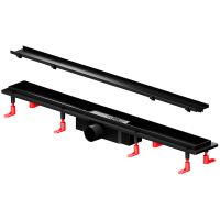 Душевой лоток AM.PM PrimeFlow 80 W02SC-U11-080-04BM с Черной матовой решеткой / под плитку Tile — фото 2, Душевые лотки