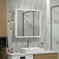 Товар: Зеркальный шкаф Reflection Chill 800х800 RF2315CH с подсветкой Белый матовый - фото 8 Зеркальный шкаф Reflection Chill 800х800 RF2315CH с подсветкой Белый матовый — фото 8, Мебель для ванной