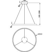 Товар: Подвесной светильник Maytoni Modern Rim MOD058PL-L42W3K Белый - фото 3 Подвесной светильник Maytoni Modern Rim MOD058PL-L42W3K Белый — фото 3, Подвесные светильники