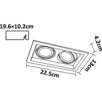 Встраиваемый светильник Artelamp Canis A6661PL-2WH Белый — фото 4, Точечные светильники