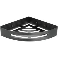 Металлическая полка Fixsen Hotel FX-31003M угловая Графит — фото 1, Полки для ванной и душа