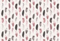 Фреска Ortograf Levity 33396 Фактура флок FLK Флизелин (4*2,7) Белый/Розовый/Черный, Перья/Геометрия — фото 2, Фрески